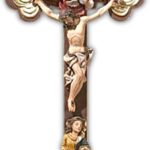 13 Inches High, Mary Mother of Jesus and Holy Trinity Crucifix