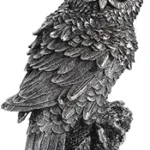 LSLYTQ Owl Statue Owl Ornament Decorations Decoy Scare Bird Away Living Room Standing Art Porch Patio Resin Owl Figurine