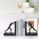 LIFFY Man Decorative Book Ends,Resin Non Skid Bookends for Heavy Books,Bookends for Shelves Decorative,Creative Shelf Decorations to Hold Books for Home,Office Desk,Bookshelf,Study - Image 6