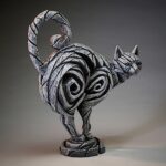 Enesco Edge Sculpture Cat Standing Animal Figurine, 14.96 Inch, White - Image 6