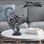 Enesco Edge Sculpture Cat Standing Animal Figurine, 14.96 Inch, White - Image 7