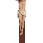 Crucifix Standing - Hand Painted Wooden Cross Table Decor, Standing Jesus Cross Catholic Home Decor Religious Gifts 15 Inch