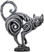 Enesco Edge Sculpture Cat Standing Animal Figurine, 14.96 Inch, White