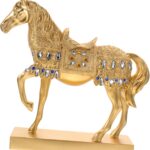 Realistic Standing Horse Model Resin Horse Decoration for Office and Girls Figurine Statue