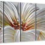 Yihui Arts Hand Crafted 3D Aluminum Floral Wall Art Sculpture - Big Group Panel Metal Decor Artwork