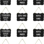 Large Hanging Chalkboard Acrylic Signs 8x10 - Double Sided for Standard Chalk & Other Side for Liquid Chalk Marker Erasable-for Wedding, Wall Decor, Kitchen Pantry, Menus, (12)