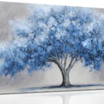 WVMAPTA Tree Of Life Wall Art For Living Room Blue Wall Decor For Office Tree Prints Wall Art For Bedroom Size 20 x 40 Inch